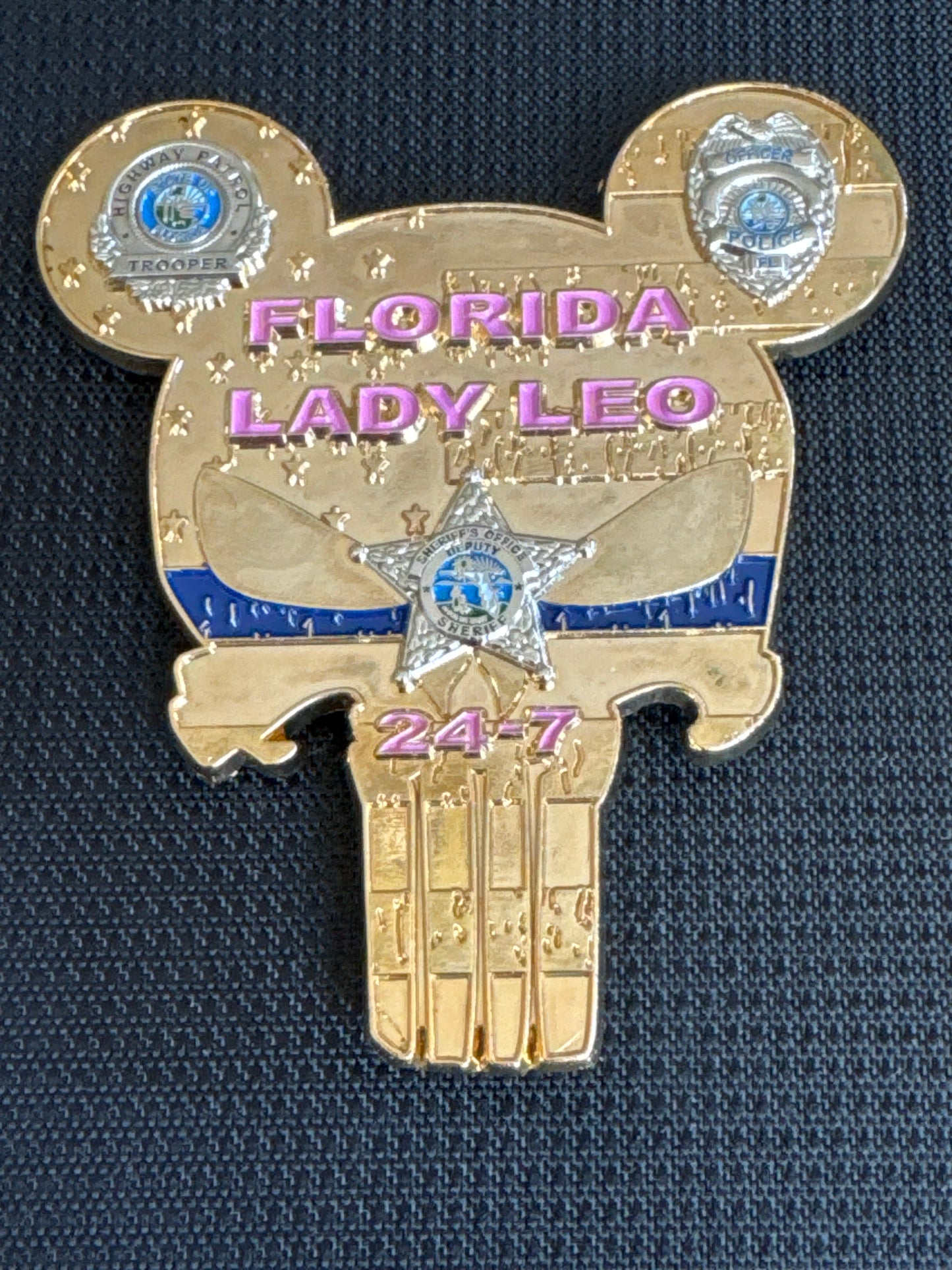 Punisher Minnie Florida LEO B.E.L.L.E. Shiny Gold Variant