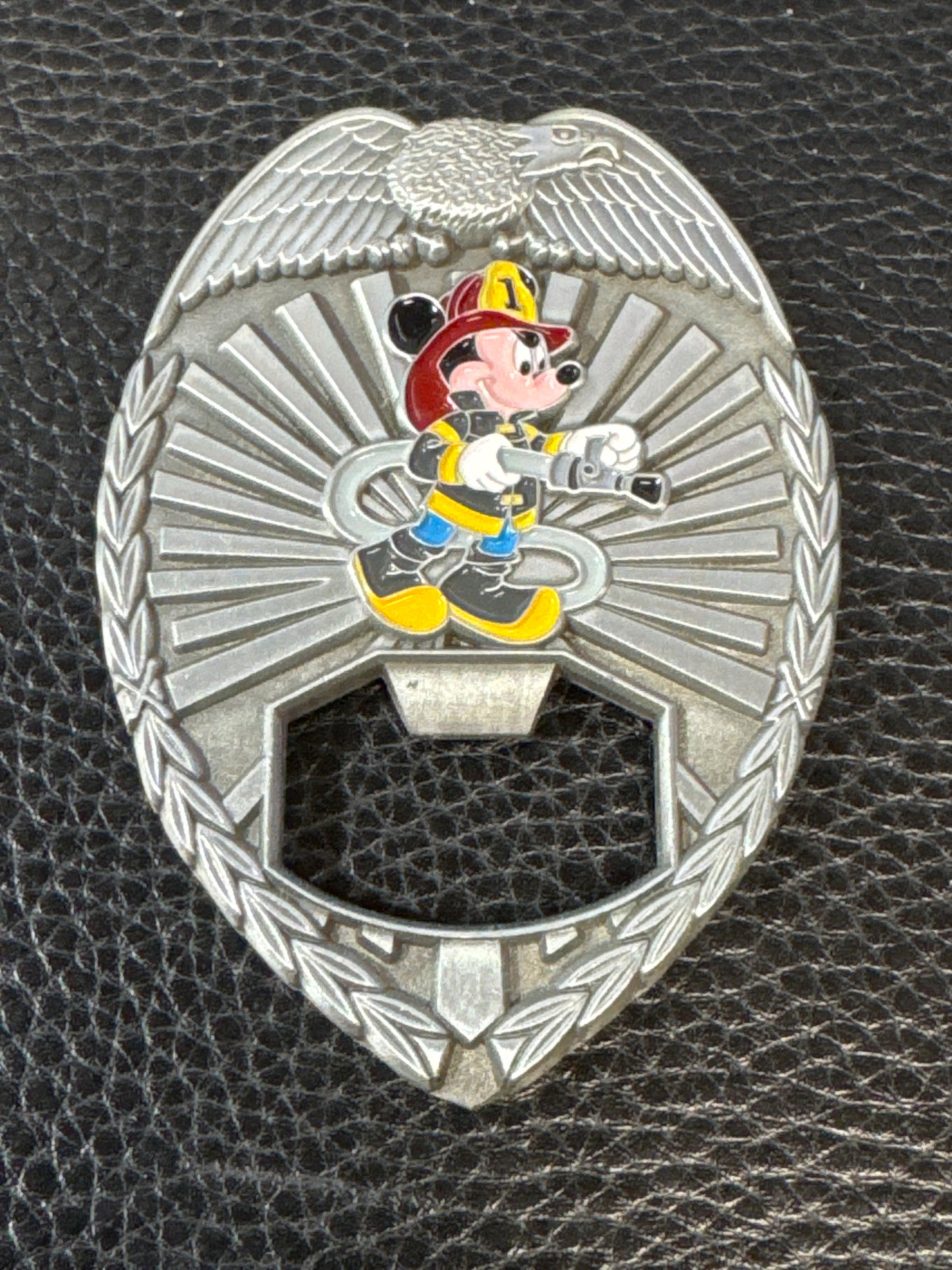 Fireman Mickey Disney Badge