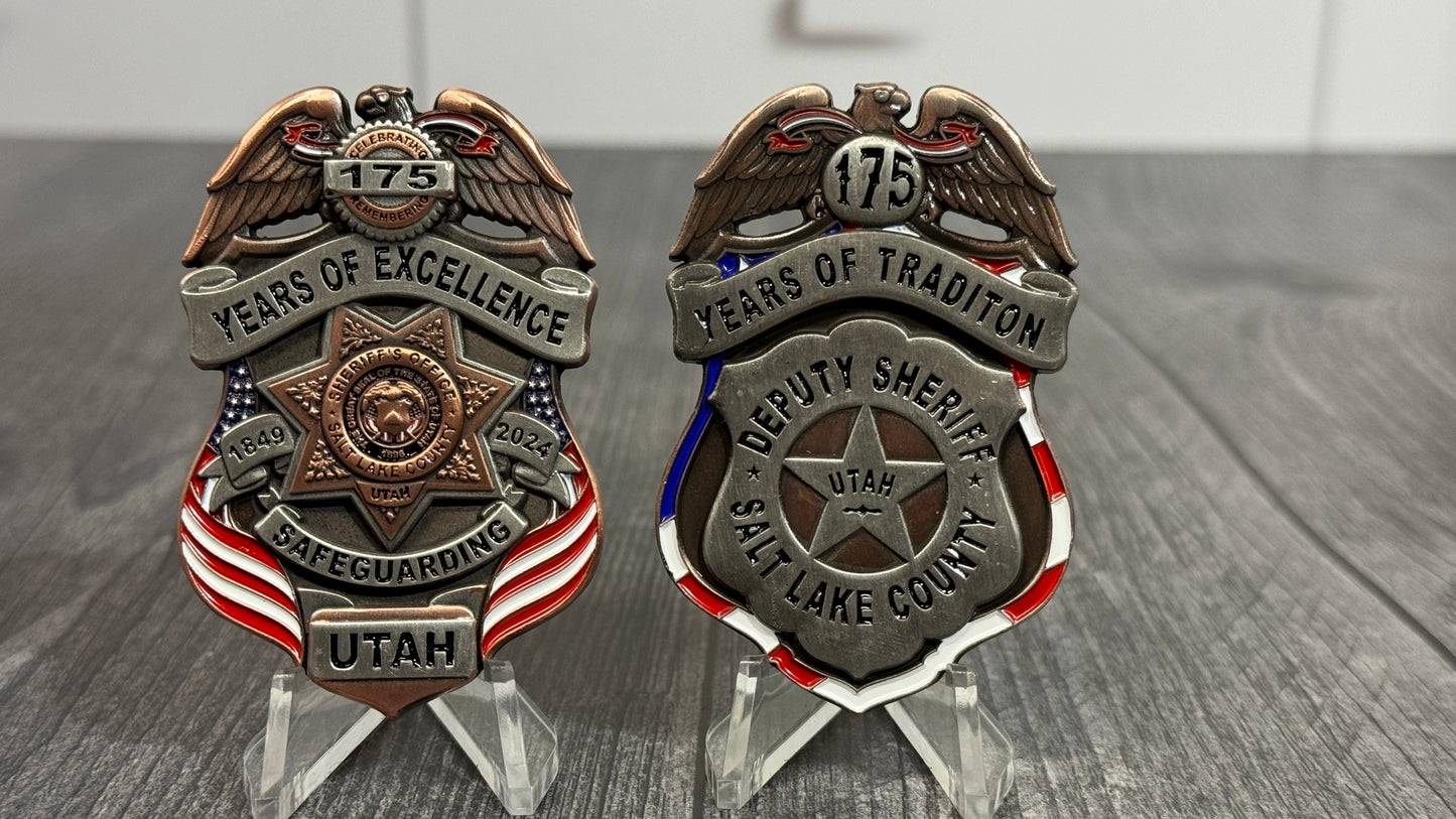 Salt Lake County Sheriff's Office 175 Year Coin - Misprint