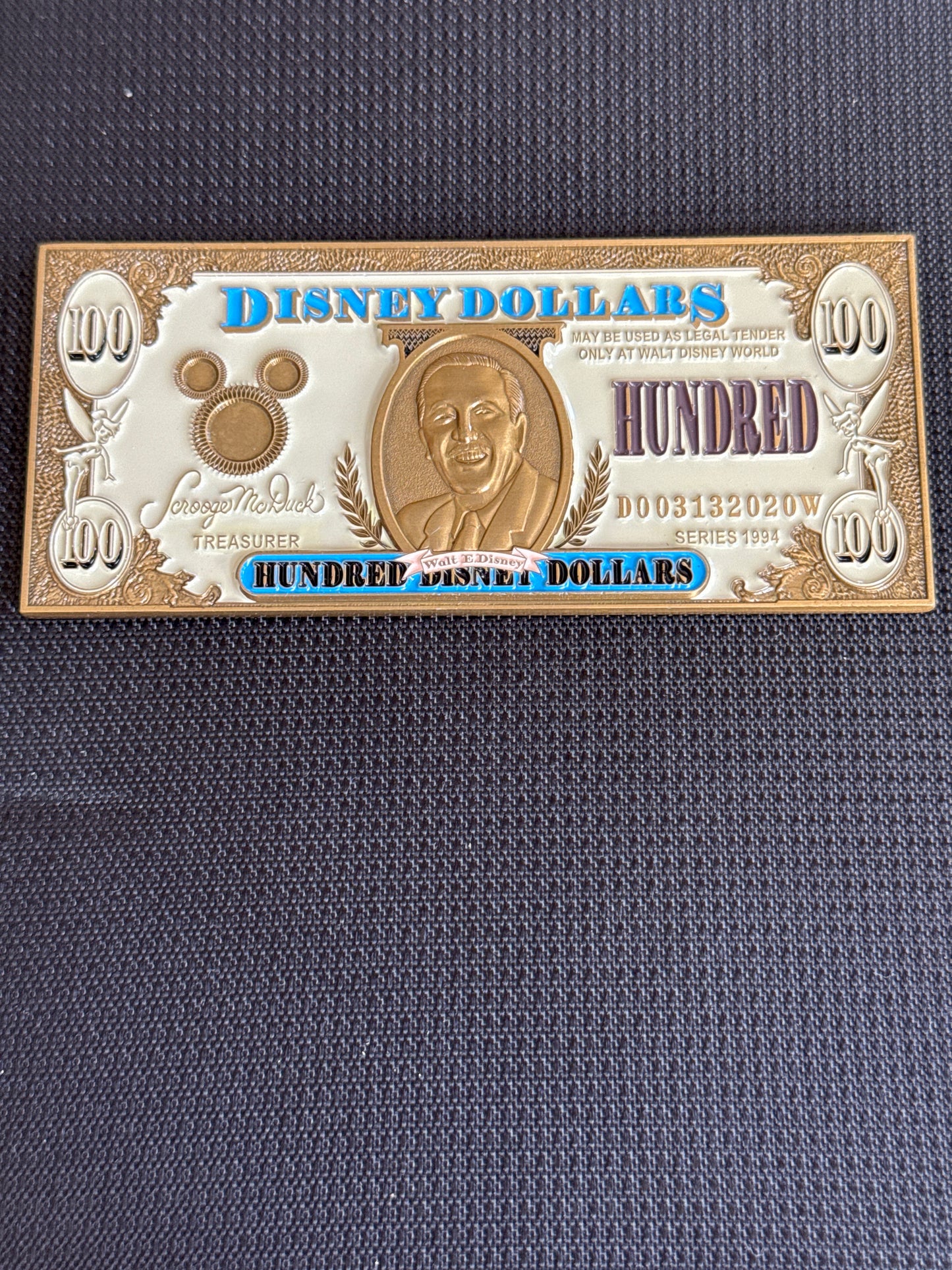 Disney $100 Disney Dollar