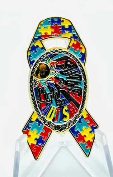 Unified Police Department Autism Ribbon Challenge Coin