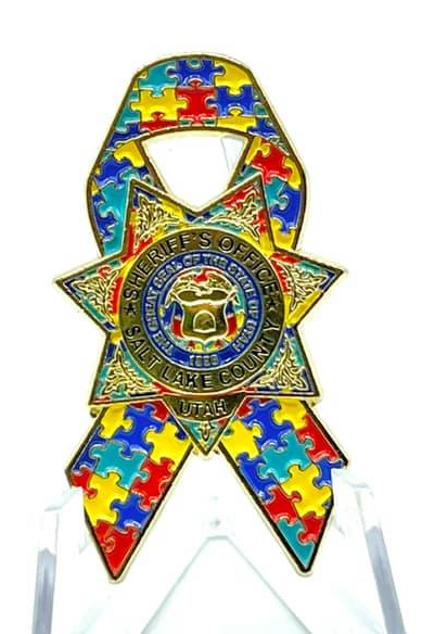 Salt Lake County Sheriff's Office Autism Ribbon Challenge Coin