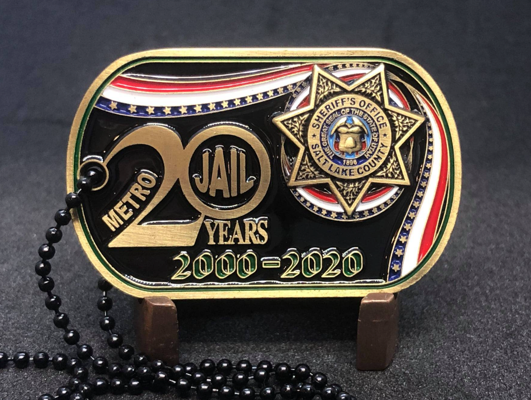 Salt Lake County Sheriff's Office Metro Jail 20 Year Coin