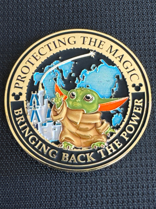 Disney Global Security Grogu Gold Version
