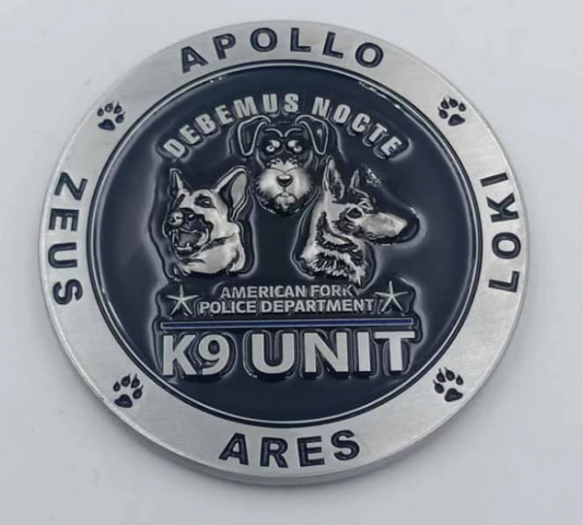 American Fork PD K9 Coin