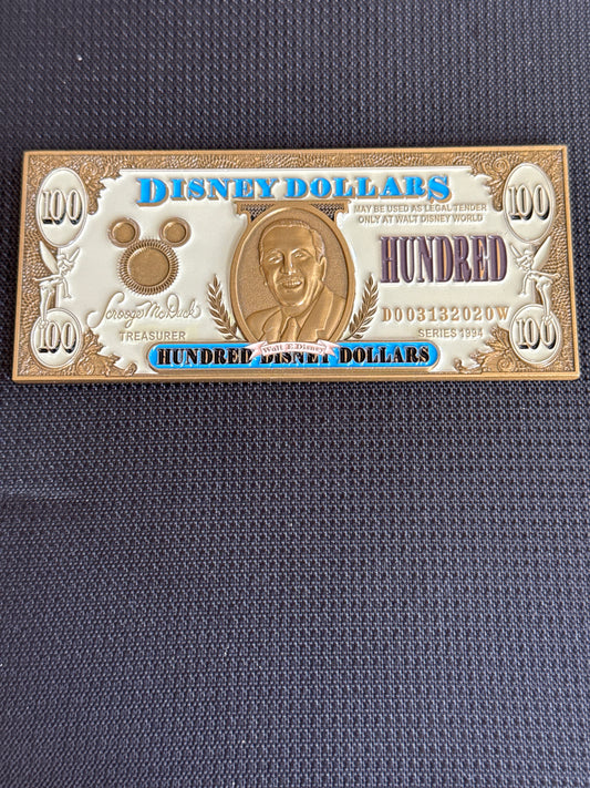Disney $100 Disney Dollar