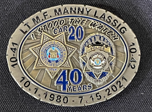 Lt. Manny Lassig Retirement coin