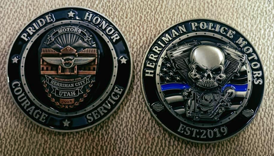 Herriman PD Motors Challenge Coin