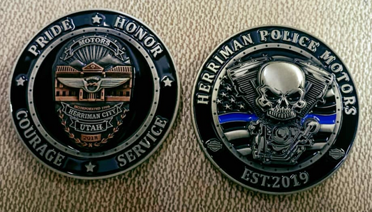 Herriman PD Motors Challenge Coin